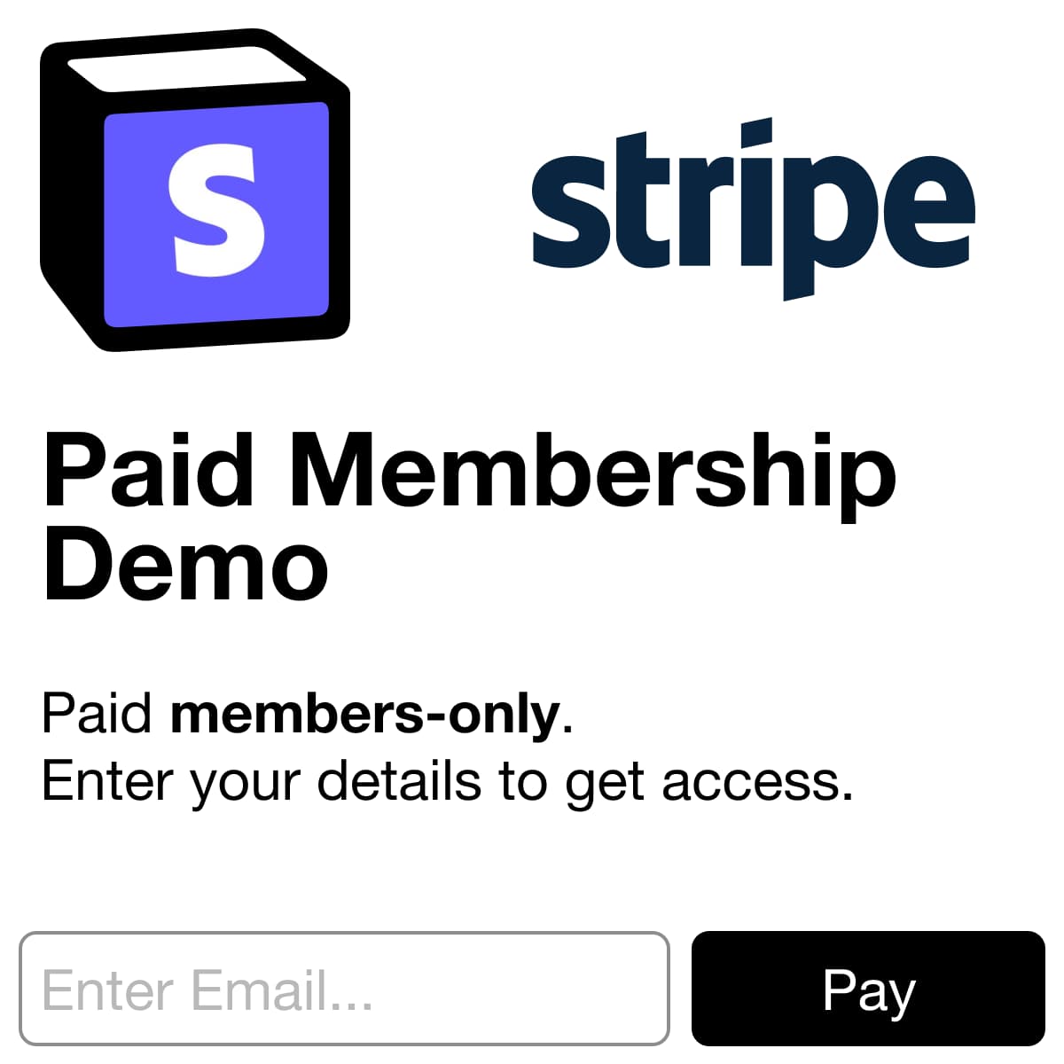 Sotion Paid Membership with Stripe Demo
