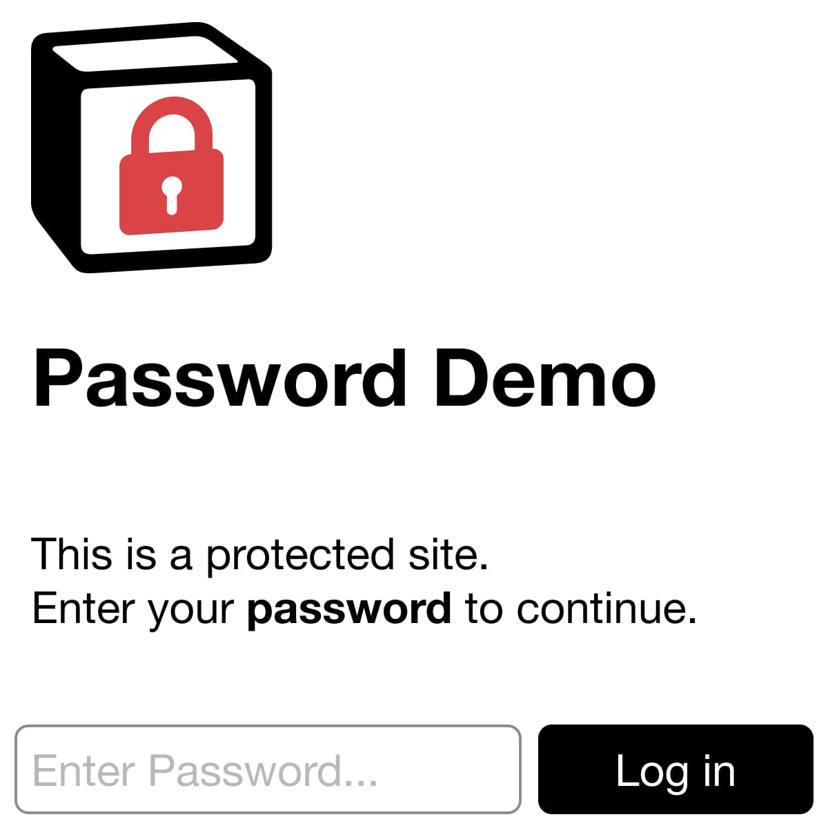 Sotion Password Protection Demo