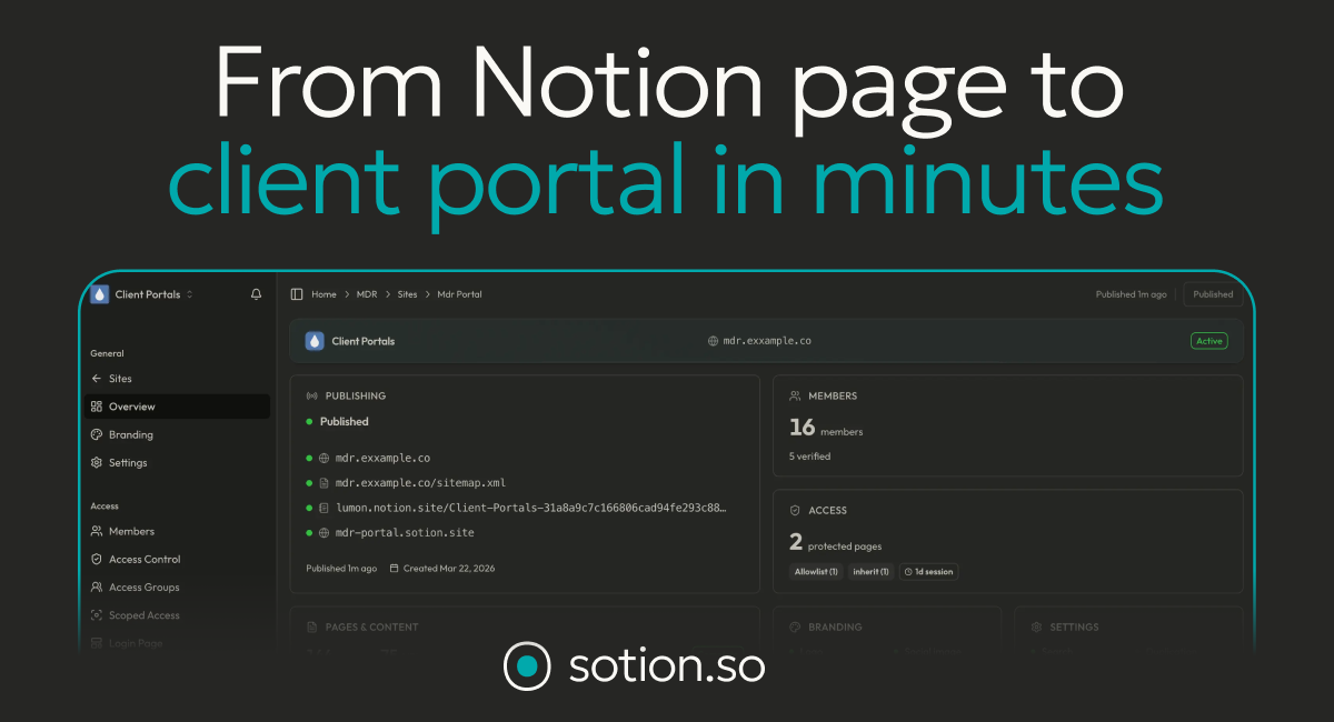 Sotion membership management for Notion